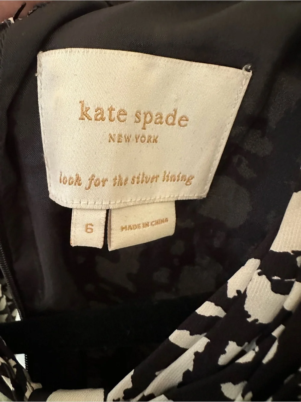 Kate Spade Silk Bow Dress Size 6